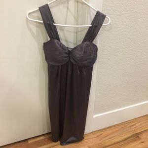 Gray silky dress